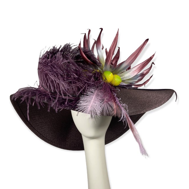 Fleur de Paris Hat w/ Plume, Silk & Netting Fleur De Paris Hats for Women on Sale up to 90% Off: Poshmark main image 4