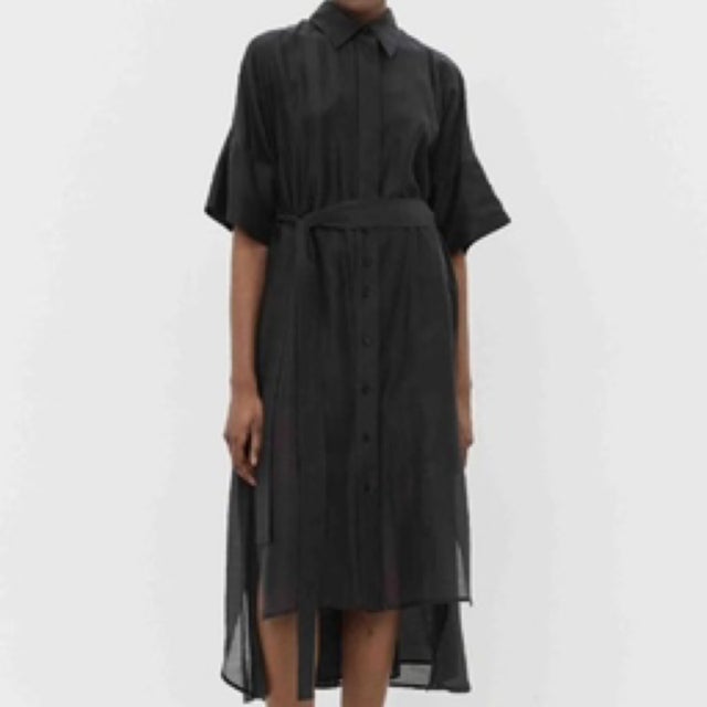 vince camuto ruched asymmetric laguna crepe dress Lita main image 0